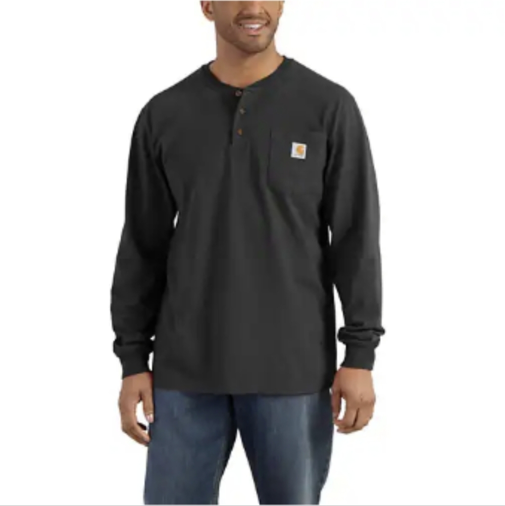 Carhartt heavyweight long sleeve pocket Henley shirt size 2XL Nwt